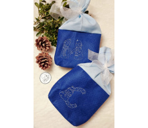 Stickdatei - Schneemann Alphabet Buchstabe U